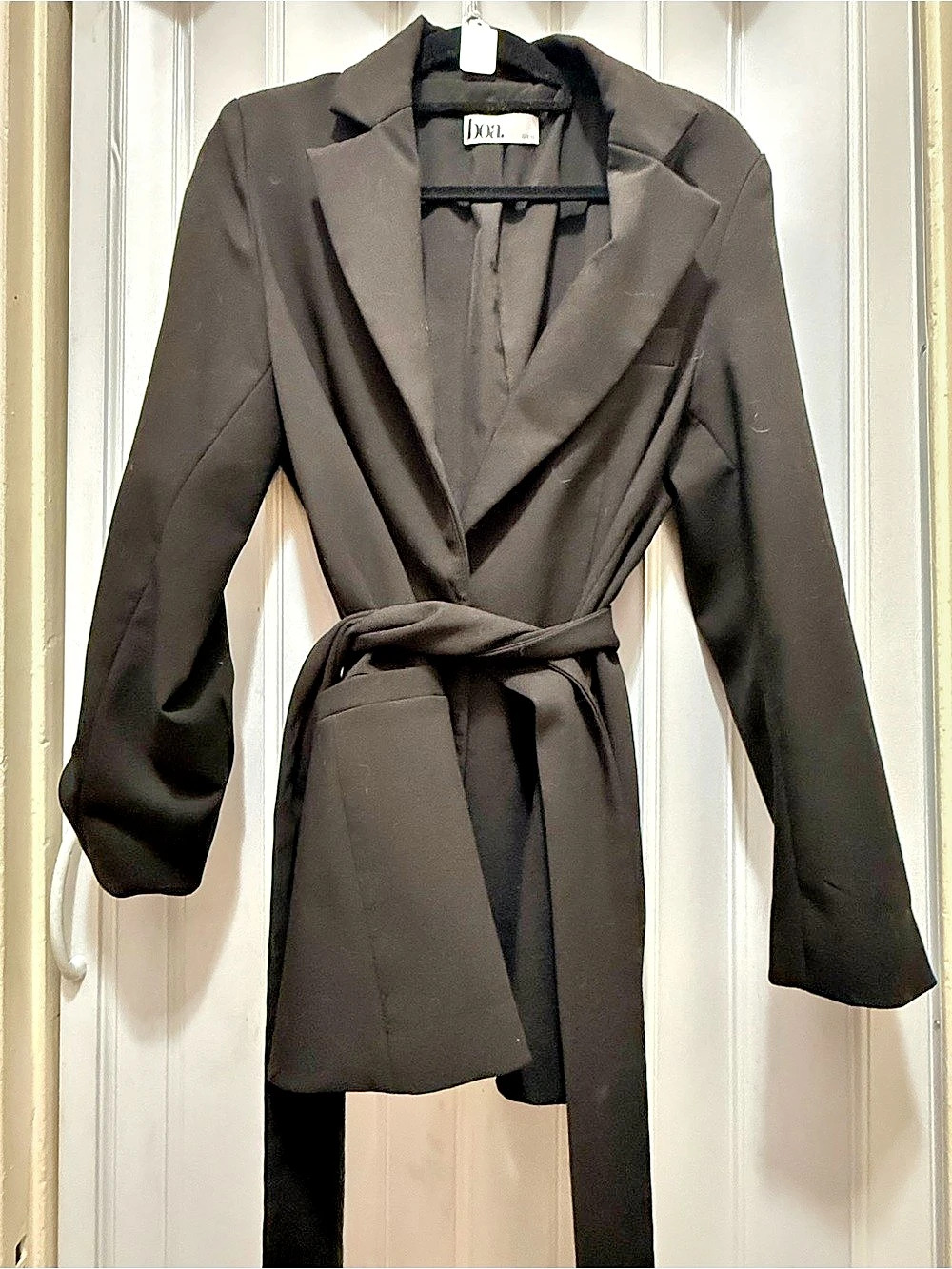 Because of Alice Women's Belted Black Blazer Size XS Like New